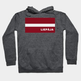 Liepāja City in Latvian Flag Hoodie